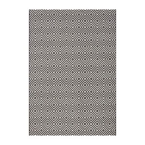 Černo-bílý venkovní koberec NORTHRUGS Karo, 140 x 200 cm