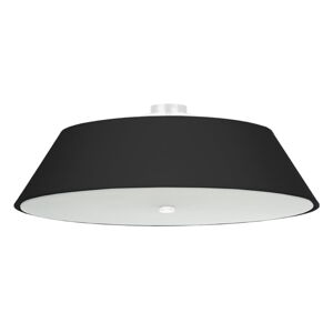 Černé stropní svítidlo s textilním stínidlem ø 70 cm Hektor – Nice Lamps