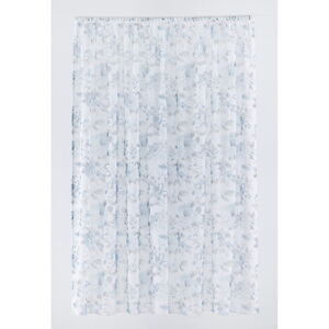 Bílo-modrá záclona 300x260 cm Elsa – Mendola Fabrics