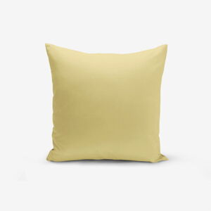 Hořčicově žlutý povlak na polštář Minimalist Cushion Covers Düz, 45 x 45 cm