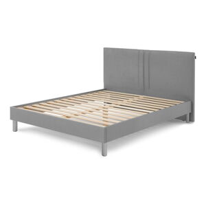 Šedá čalouněná dvoulůžková postel s roštem 160x200 cm Kerry – Bobochic Paris