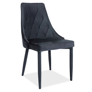 Casarredo Jídelní čalouněná židle REX velvet černá/černá