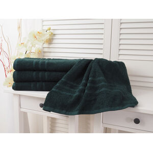 Bavlněný froté ručník Classic - Tmavě zelený Rozměr: 30 x 50