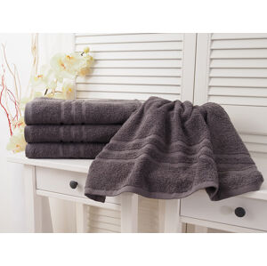 Bavlněný froté ručník Classic - Tmavě šedý Rozměr: 50 x 100