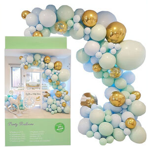 bHome Velká sada balónků na girlandu zeleno-zlatá 113 ks OPBH1442