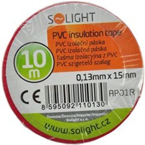 SOLIGHT Izolační páska 15 mm x 10 m červená