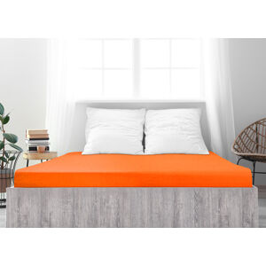 Prostěradlo Jersey česaná bavlna MAKO - Sytá oranžová Rozměr: 200 x 200