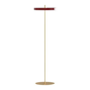 Červená LED stmívatelná stojací lampa s kovovým stínidlem (výška 151 cm) Asteria Floor – UMAGE