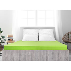 Prostěradlo Jersey česaná bavlna MAKO - Svítivá zelená Rozměr: 200 x 200