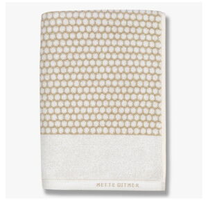 Bílo-béžové bavlněné ručníky v sadě 2 ks 40x60 cm Grid – Mette Ditmer Denmark