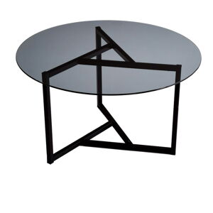 Černý kulatý konferenční stolek ø 75 cm Trio – Neostill