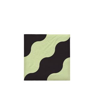 Sada 20 ks papírových ubrousků 33x33 cm Broste TIDE - zelená/černá