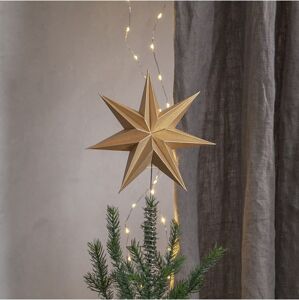 Vánoční špička na stromeček výška 33 cm Star Trading Star Isa - zlatá