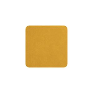 Sada 4 podtácků z imitace kůže 10x10 cm SOFT LEATHER ASA Selection - žlutá