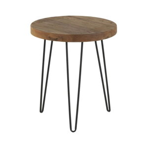 Odkládací stolek s deskou z jilmového dřeva Geese Camile, ⌀ 46 cm