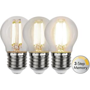 Smívatelná žárovka E27 G45 Star Trading 3 Step Memory - bílá
