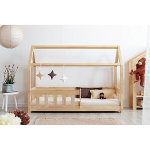 Domečková dětská postel z borovicového dřeva 80x200 cm Mila MBP - Adeko