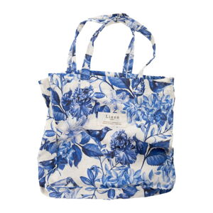 Látková taška Really Nice Things Blue Flowers, šířka 42 cm