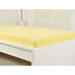 Prostěradlo Jersey bavlna IDEAL - Žlutá Rozměr: 180 x 200