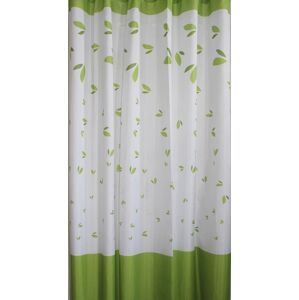 Aqualine Sprchový závěs 180x180cm, 100% polyester, zelené listy