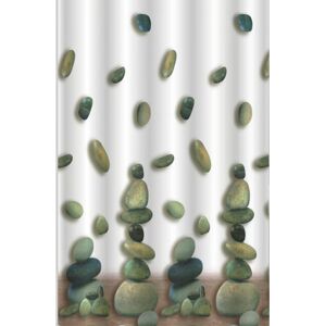 Aqualine Sprchový závěs 180x200cm,100% polyester, kameny