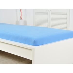 Prostěradlo Jersey bavlna IDEAL - Nebeská modrá Rozměr: 160 x 200