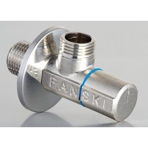 Fanski FA2760-AP011-S Rohový keramický ventil 1/2" x 3/8" neleštěné tělo/modré značení
