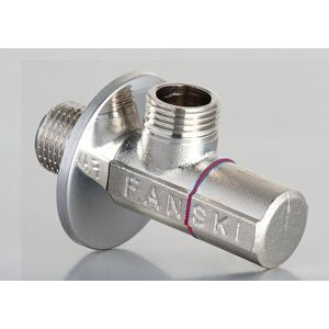 Fanski FA2760-AP011-T Rohový keramický ventil 1/2" x 3/8" neleštěné tělo/červené značení