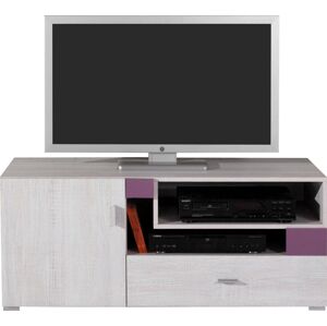 Meblar Televizní stolek NEXT NX12 Meblar 120/50/50 Barva: borovice-belena-fialova