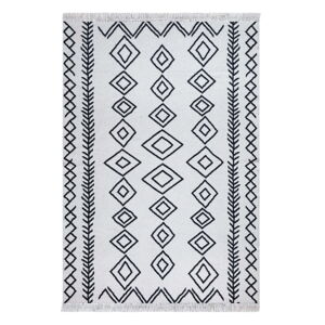 Bílo-černý bavlněný koberec Oyo home Duo, 120 x 180 cm
