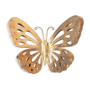 Nástěnná dekorace ve zlaté barvě Wallity Butterfly
