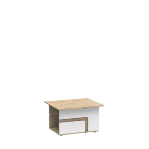 Domel Konferenční stolek APETITO 18 Domel 90/46/60 barva: dub světlý/bílý mat