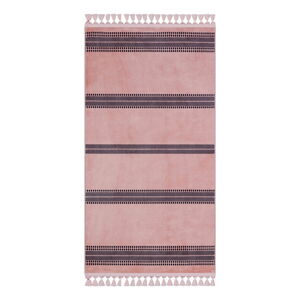 Růžový pratelný koberec běhoun 300x80 cm - Vitaus