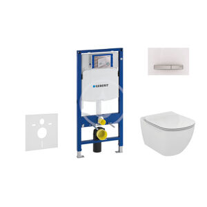 Geberit Duofix Modul pro závěsné WC s tlačítkem Sigma50, alpská bílá + Ideal Standard Tesi - WC a sedátko 111.300.00.5 NF8