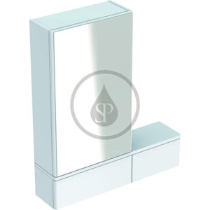 Geberit Selnova Square Zrcadlová skříňka 850x708x176 mm, levá, 3 dvířka, lesklá bílá 500.185.01.1