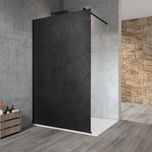 Sapho VARIO BLACK jednodílná sprchová zástěna k instalaci ke stěně, deska HPL Kara, 900 mm