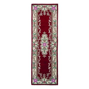 Červený vlněný koberec Flair Rugs Aubusson, 67 x 210 cm