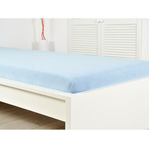 Prostěradlo Jersey bavlna IDEAL - Světlá modrá Rozměr: 160 x 200