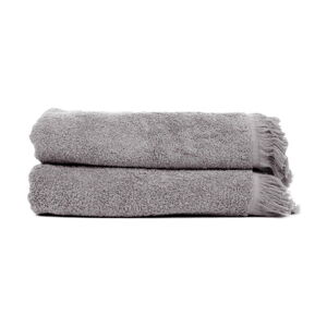 Sada 2 antracitově šedých osušek ze 100% bavlny Bonami Selection, 70 x 140 cm