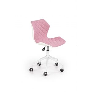Dětská židle na kolečkách MATRIX – více barev růžová/bílá