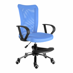 Dětská židle s podnoží BUCK  –⁠ látka, více barev Světle modrá