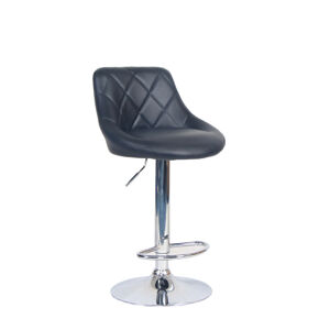 Tempo Kondela Barová židle MARID - černá ekokůže/chromová + kupón KONDELA10 na okamžitou slevu 3% (kupón uplatníte v košíku)