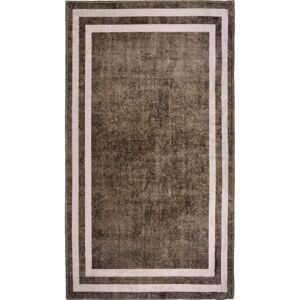 Hnědý pratelný koberec 80x50 cm - Vitaus