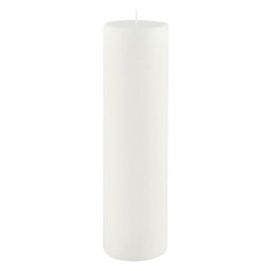 Bílá svíčka Ego Dekor Cylinder Pure, doba hoření 75 h
