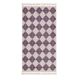 Fialovo-béžový pratelný koberec běhoun 300x80 cm - Vitaus