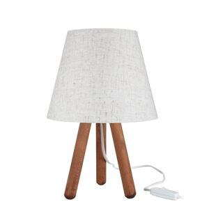 Stolní lampa s textilním stínidlem v bílo-přírodní barvě (výška 33,5 cm) – Squid Lighting