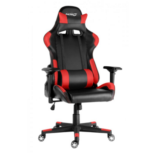 Herní židle RACING ZK-012 — PU kůže, černá / červená, nosnost 130 kg