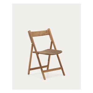 Dřevěná zahradní židle v hnědo-přírodní barvě Dandara – Kave Home