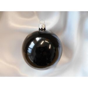 Vánoční ozdoby Malá vánoční koule 6 ks - černá lesklá