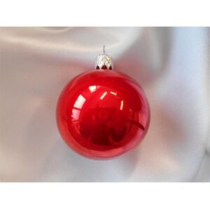 Vánoční ozdoby Malá vánoční koule 6 ks - červená lesklá